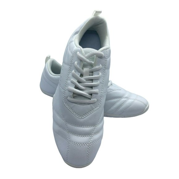 Unbranded Shoes - Women Spring White Sneakers Lace Up Trainers Comfort Flat Dancing Shoes